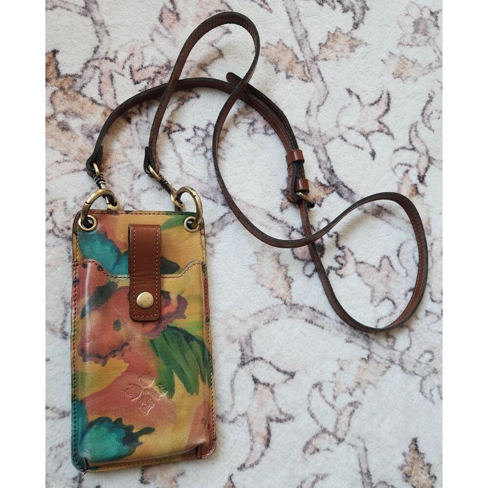 Patricia Nash Farleigh Phone Wallet Crossbody Leather Butterfly